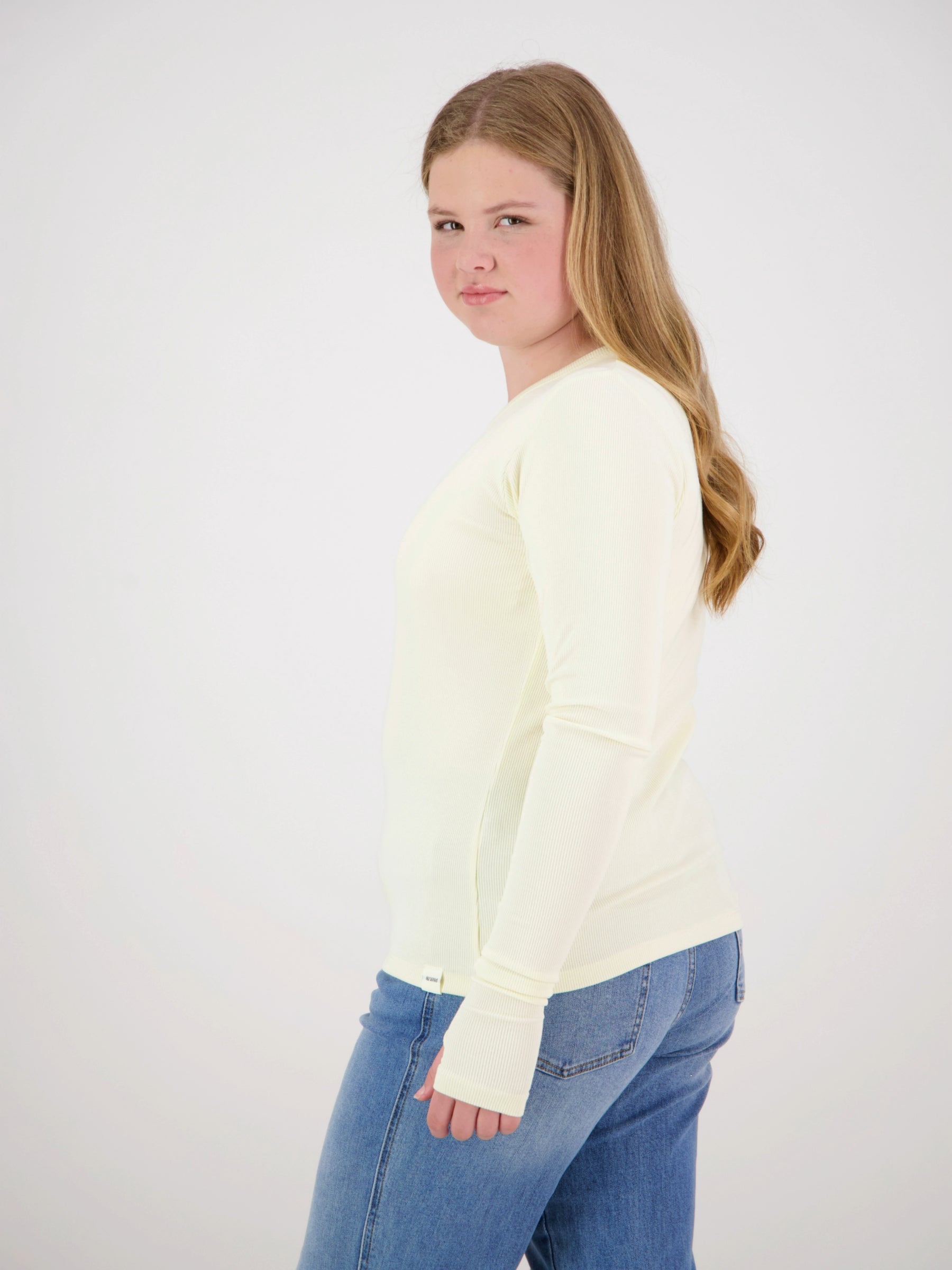 Coco Ribbed Long Sleeve Cream