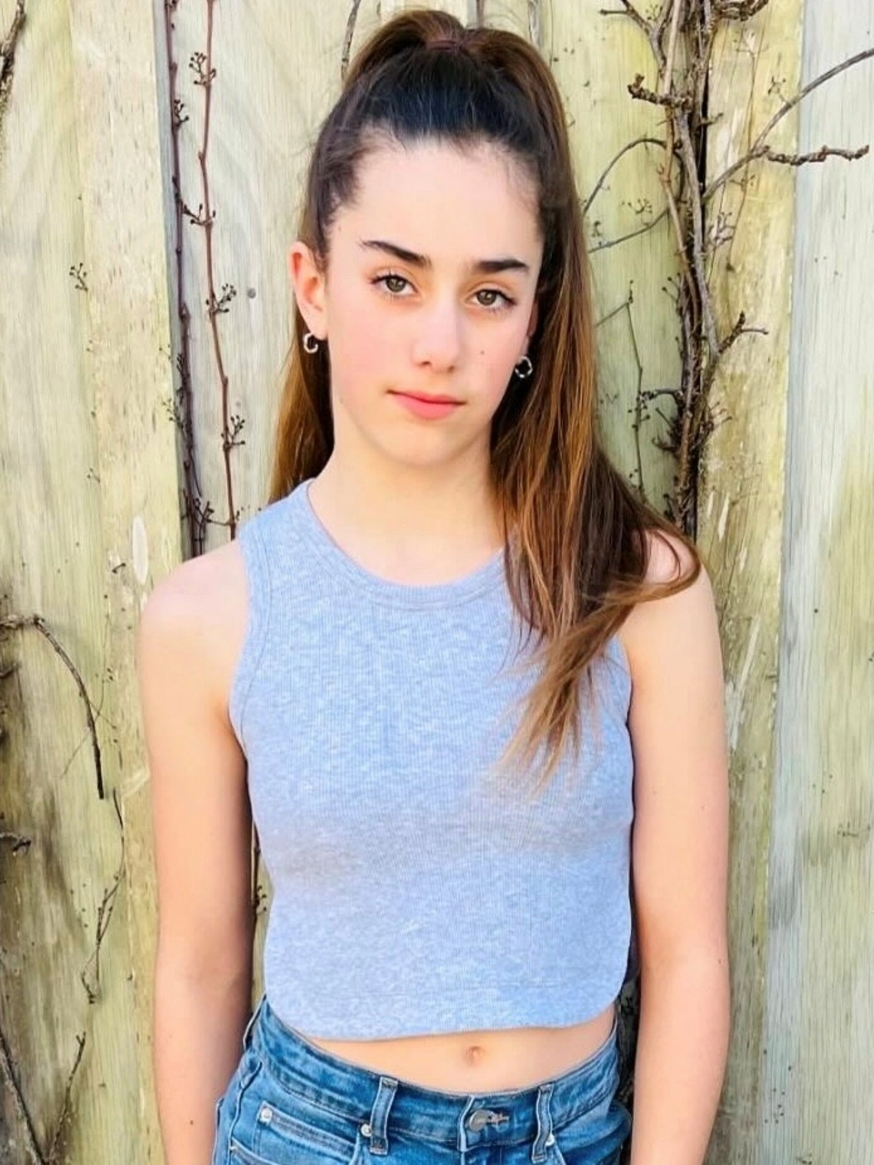 Yuri Cropped Singlet Grey