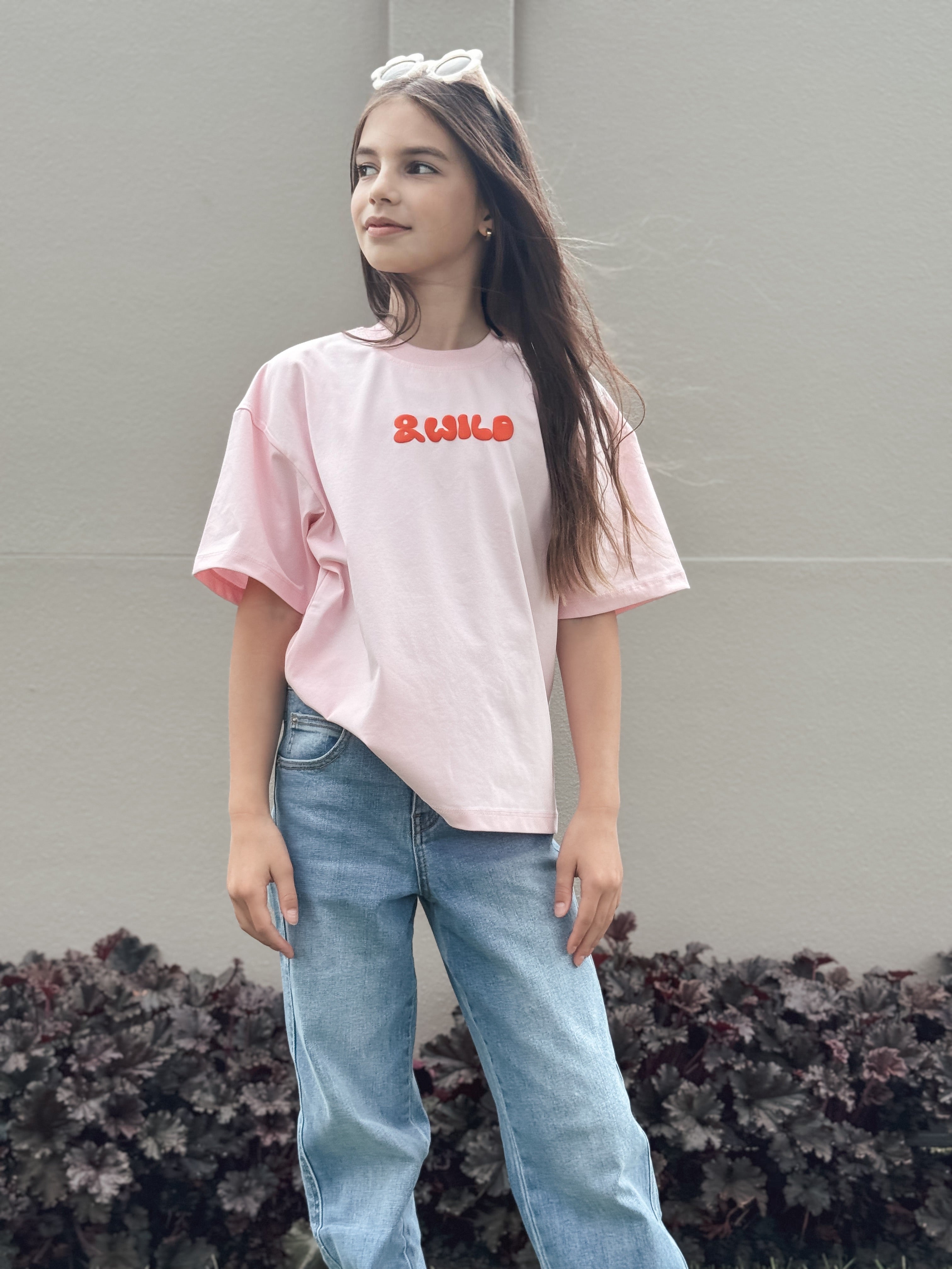 Solara Boxy Fit Tee - Bubblegum Pink